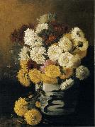 Hirst, Claude Raguet Chrysanthemums in a Canton Vase Norge oil painting reproduction